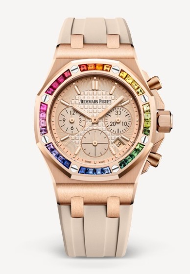 ロイヤルオークオフショアクロノグラフサファイアセットベゼル