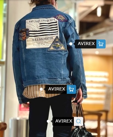 コーデ4：ブルージャケット×ストライプシャツ