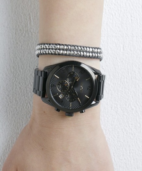 ②腕時計×複数のブレスレット