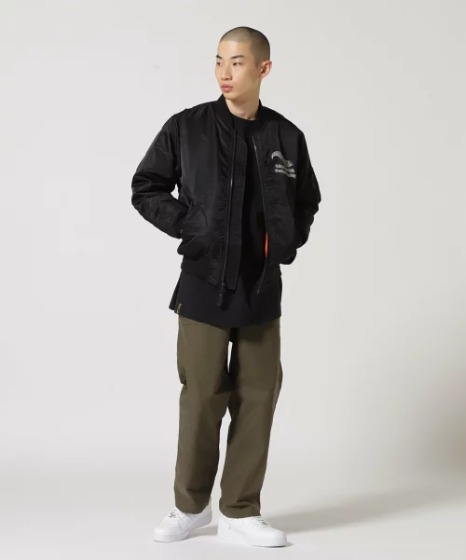 MA-1のメンズ人気ブランドを使ったコーデ②AVIREX