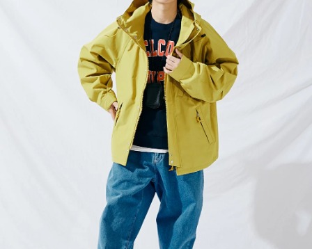 イエロー系×デニム