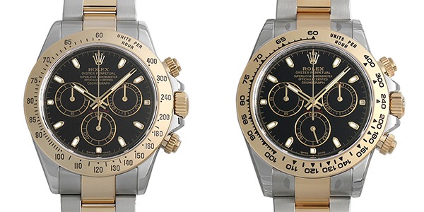 ①大きな違いはベゼルのデザイン