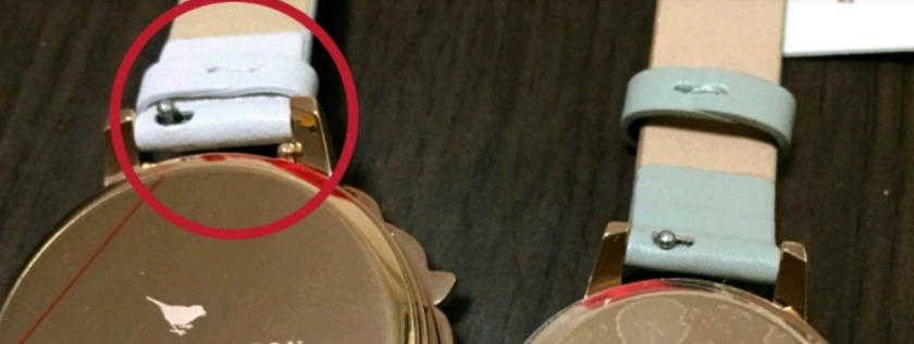 オリビアバートン偽物の見分け方③金具やベルトの素材や縫製に違いあり