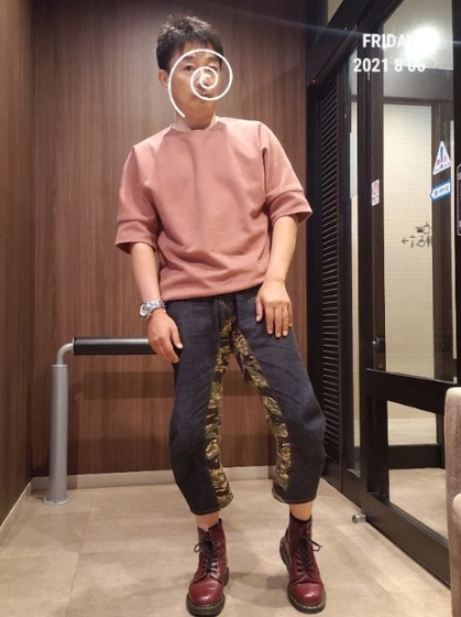 秋ブラウン系×ブラウンブーツ