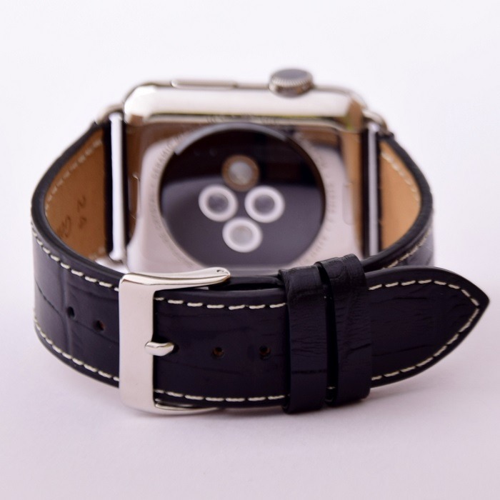 アップルウォッチ クロコ型押しバンド