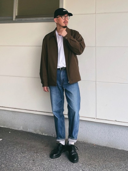 ④ロールアップパンツ×ブーツ