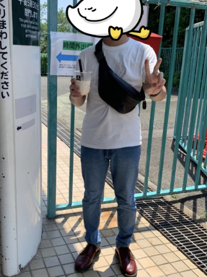 メンズ小さめバッグを使ったコーデ②Salvatore Ferragamo