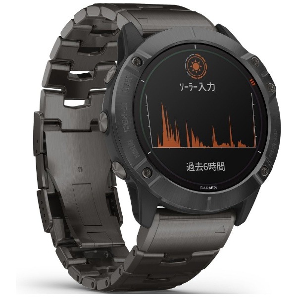 登山向きガーミン Ti Black DLC Titanium band