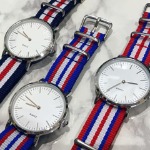 ストライプの時計