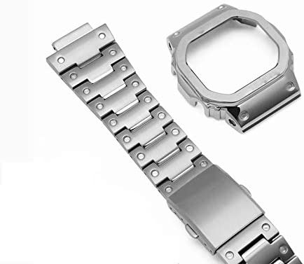 ステンレススチールケースブレスレット (シルバー)