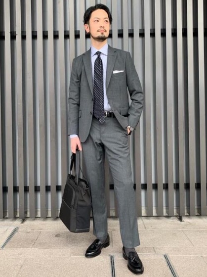 グレーセットアップ×グレーソックス