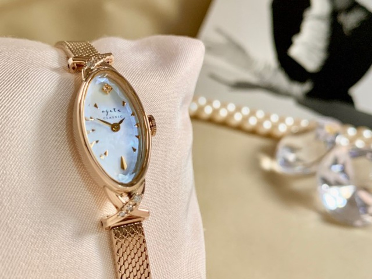 agete アナログ　腕時計 ブラック/シルバー　アガット　腕時計　 電池交換済 時計｜アガット 公式オンラインストア