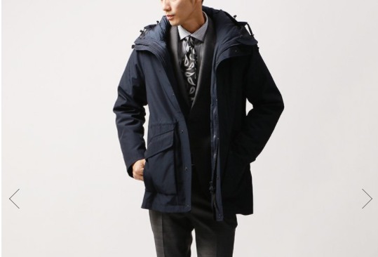 ②スーツの裾が隠れる身丈