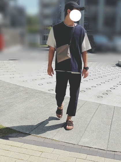 モノトーン×レザー