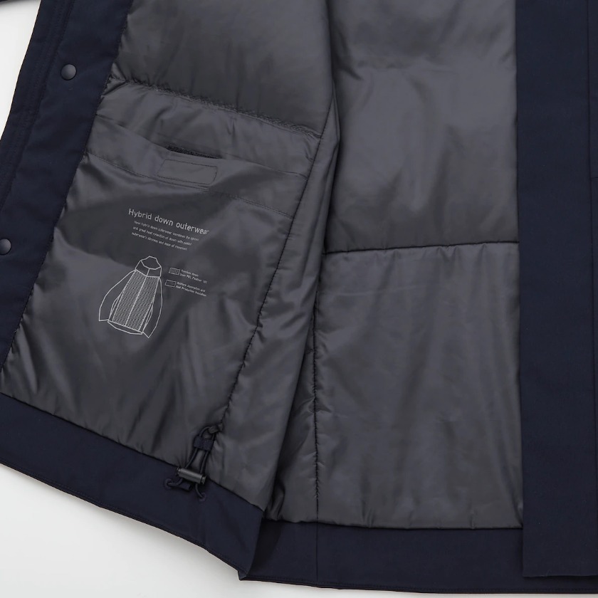 ハイブリッドダウンパーカー
