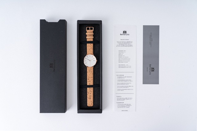 丈夫で軽いコルクを使った腕時計”BeVenuto”を紹介