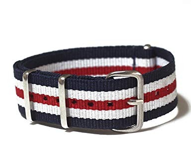 トリコロール(紺・白・赤・白・紺)