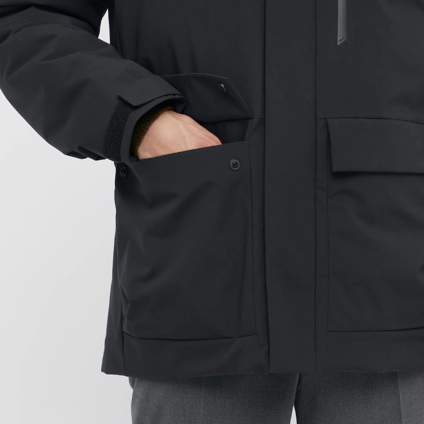 ハイブリッドダウンパーカー