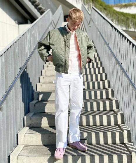 コーデ12：MA-1×ホワイトデニム