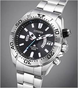 PMD56-3081(シチズンプロマスター) 青い秒針が特徴的なモデル
