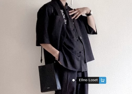 コーデ10：ブラック×黒シャツ