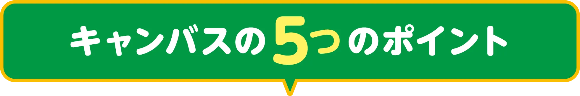キャンバスの5つのポイント
