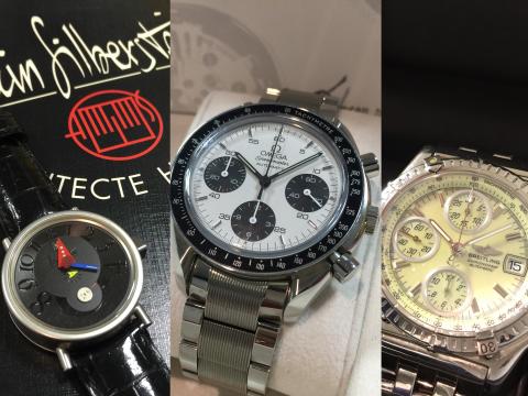 オメガ OMEGA スピードマスターAT 3539.31 , ブライトリング クロノマット A13050.1 , アランシルベスタイン ボドニー