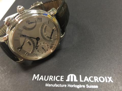 モーリス・ラクロア MAURICE LACROIX WレトログラードGMT MP7018-SS001-110