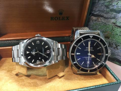 ロレックス ROLEX エクスプローラー1 114270 , ブライトリング BREITLING スーパーオーシャンヘリテージ46 A17320
