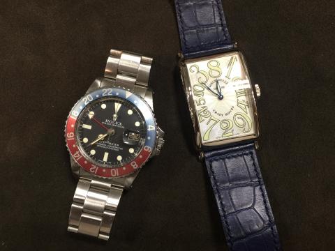 ロレックス ROLEX GMTマスター 1675 , フランクミュラー ロングアイランド クレイジアワーズ 1200CH