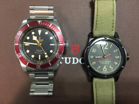 チュードル TUDOR ヘリテージブラックベイ 79220R , ラルフローレン サファリRL67 R0250900