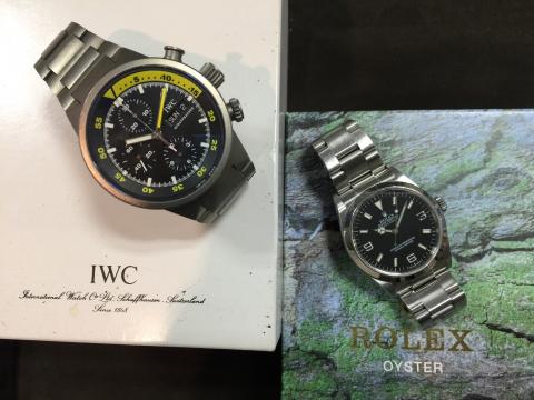 ロレックス ROLEX エクスプローラー 114270 P番 , IWC GSTアクアタイマークロノ 3719