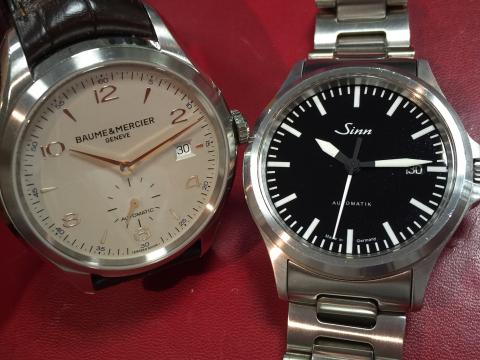 ジン Sinn 556 , ボーム&メルシエ クリフトン 65717