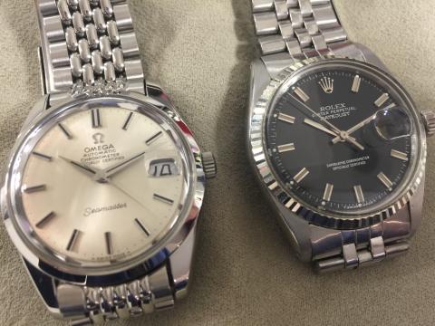 ロレックス ROLEX デイトジャスト 1601/4 , オメガ シーマスター 168.024