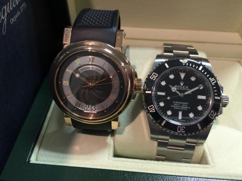 ブレゲ BREGUET マリーンⅡ 5817BR/Z2/5V8 , ROLEX 114060