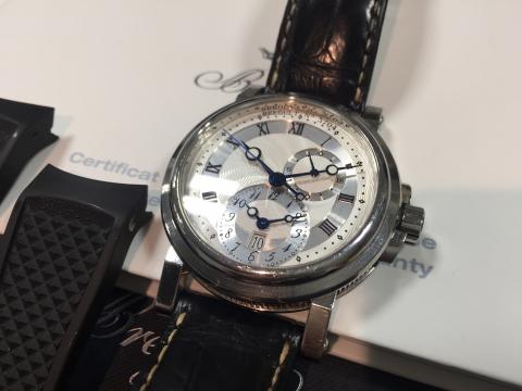 ブレゲ BREGUET マリーンGMT 5857ST
