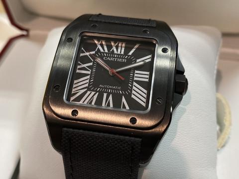 カルティエ CARTIER サントス100 LM カーボン WSSA0006