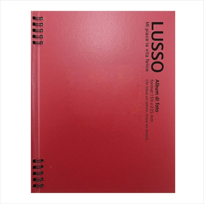 アルバム ナカバヤシ ルッソ Wリングかける~の台紙アルバム LUWK-K2 luwk-k2-r レッド