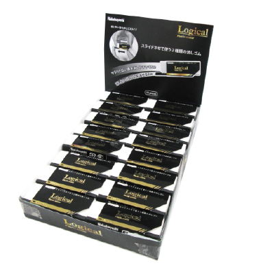 Logical Plastic eraser ロジカル 消しゴム スライドタイプ ERA-M001-32P 32個セット