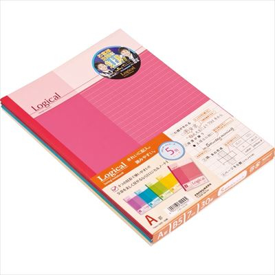 ナカバヤシ ロジカルB5スタンダードAカラフル5冊パック/D ノ-B510A-5P/D