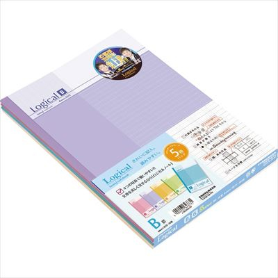 ナカバヤシ ロジカルB5スタンダードBパステル5冊パック/D ノ-B525B-5P/D