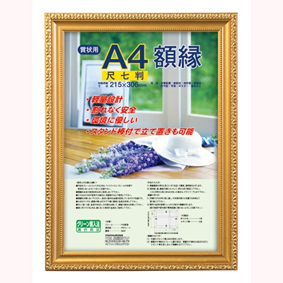 ナカバヤシ 樹脂製賞状額 金ケシ 尺七判 フ-KWP-34