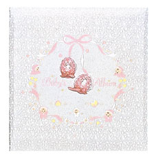 ＼アルバムづくり応援キャンペーン中!／ 【★刺繍名入れ代込】ナカバヤシ フエルアルバム 誕生用 ベビーアルバム L 　ア-LB-350-P　ピンク