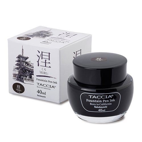 TACCIA 万年筆用インク（水性染料）　すなおいろ・インク 40ML　くろ　TFPI-WD40-01