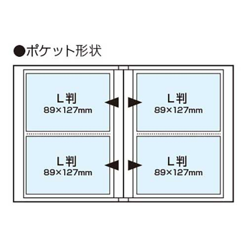 アルバム ナカバヤシ cotto. （コット）黒台紙フォトアルバム L
