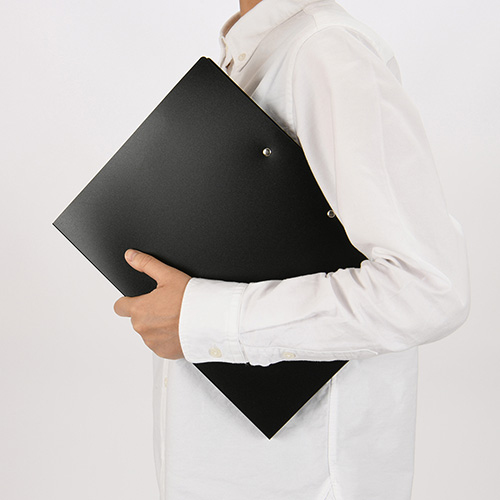 ナカバヤシ Wストッパーファイル／A4／ブラック CH-9030D | ナカバヤシ