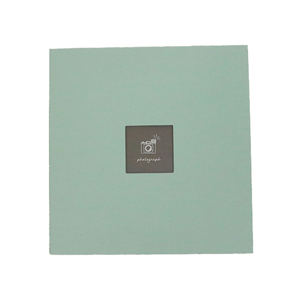 【WEB限定品】ナカバヤシ 真四角窓抜きアルバム フエルアルバム 大容量 パステルカラー IT-LW-01-G グリーン