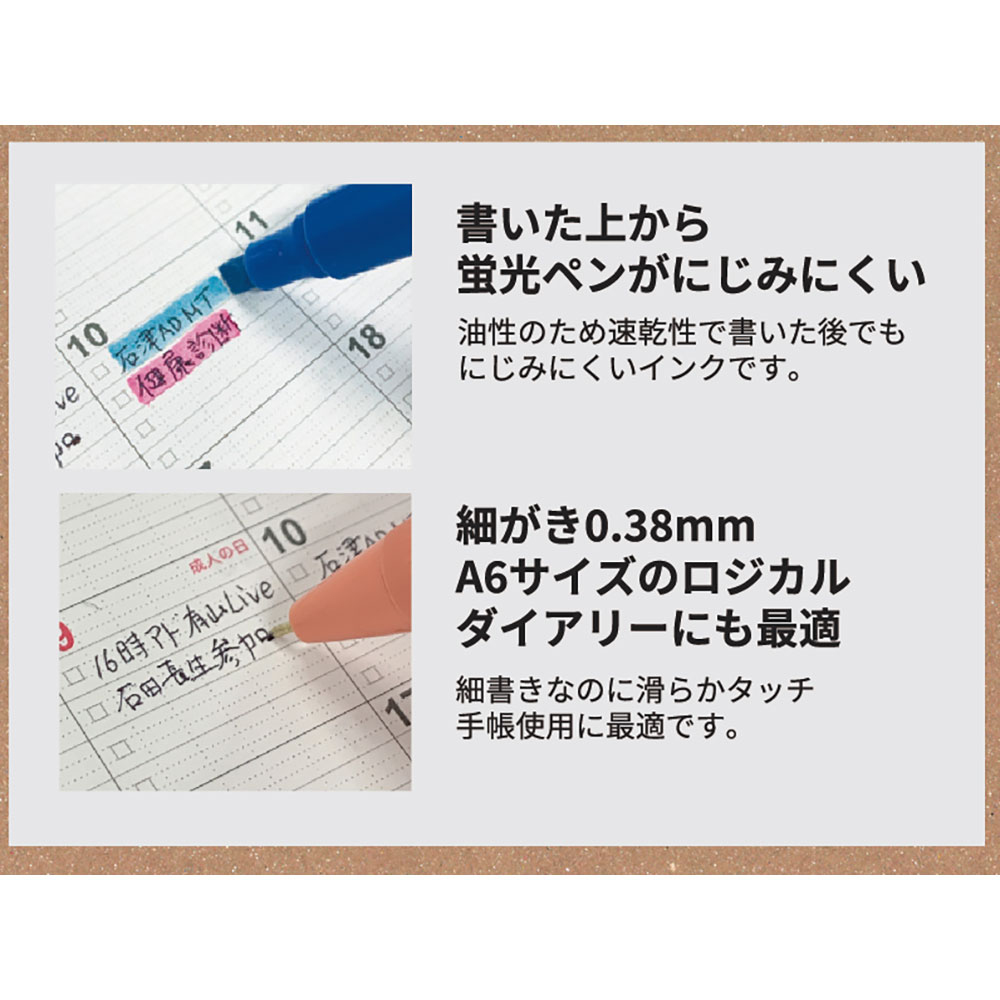 あの・とき・いろ ボールペン低粘度油性0.38mm先輩／3 LBPY-02