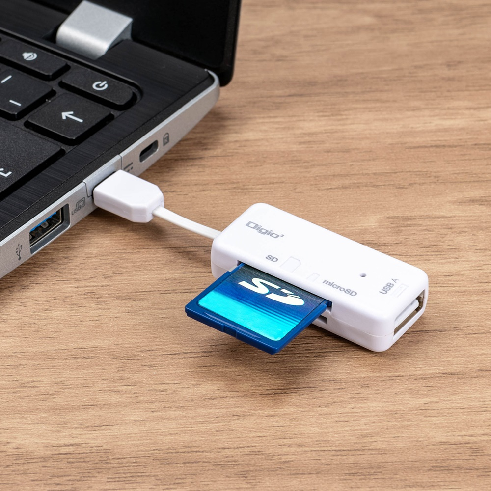 変換アダプタ付 USB2Type-CSDカードRW／ホワイト CRW-CSD90W (tm