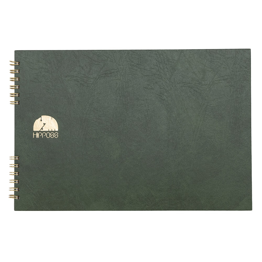 ナカバヤシ HIPPOSS ヒッポスＷリングスケッチB5E/グリーン